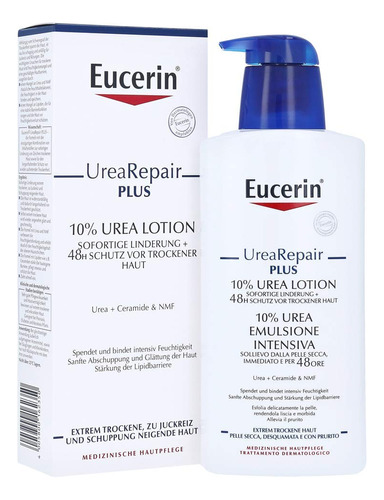 3x Eucerin Urearepair Más 10% De Loción De Urea 400ml