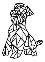 Comprar Figura Geométrica Perro Raza Schnauzer Mascota Decoración