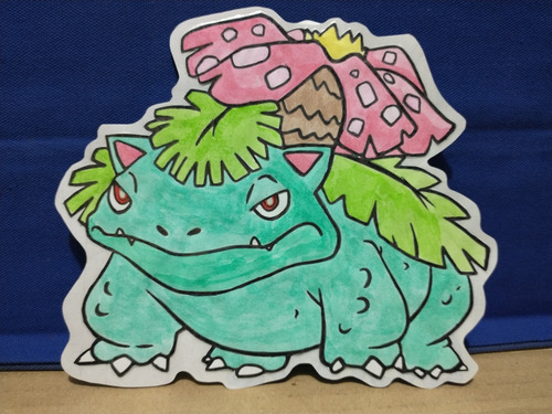 Sticker Casero Venusaur Pokémon Bootleg (Usado)