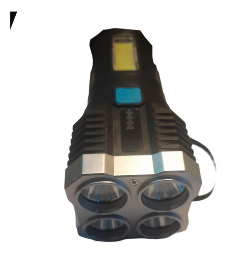 Linterna Led De 4 Luces Con Luz Lateral Cob, Recargable Usb