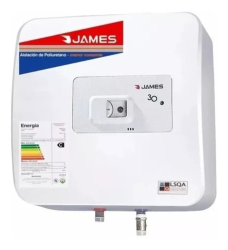 Termotanque eléctrico James Prisma Acero 30 Litros blanco 230V