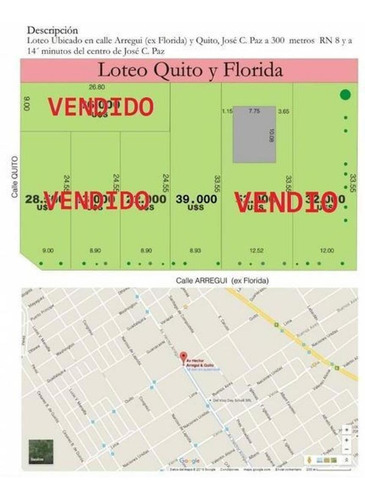Imagen 8 de 8 de En Venta. Lote 270m2 Arregui 2600 (ex Florida) Esquina Quit
