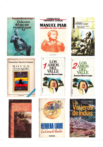 Francisco Herrera Luque Lote Remate 9 Libros Amos Valle   