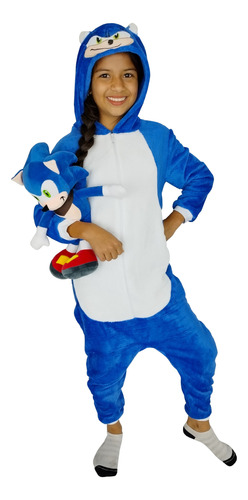 Pijama Kigurumi Térmica De Sonic Para Niños