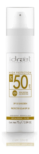 Idraet Proteccion Solar Spf 50 Natural S/color Facial 75 Ml
