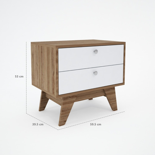 Imagen 4 de 4 de Mueble Buro Con 2 Cajones, Ideal Para Recamara Y Sala Rubu2c