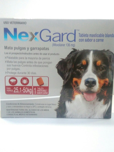 Nexgard Mata Pulgas Y Garrapatas De 25,1a50kg Pastilla Perro
