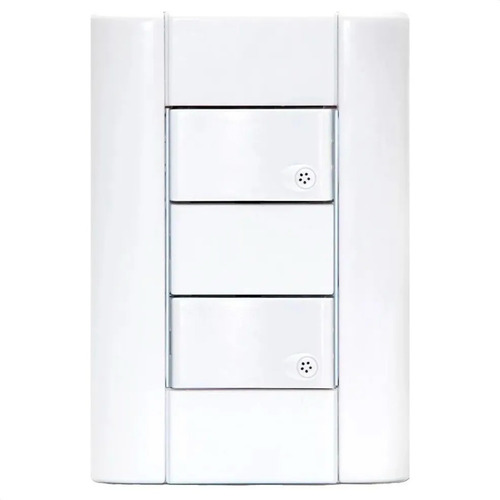Imagen 1 de 5 de Llave Luz Armada Jeluz Doble Tecla 2 Modulos Interruptor