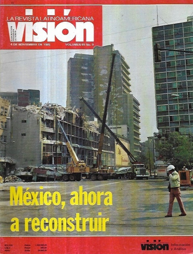 Revista Visión 4 Noviembre 1985 / México Reconstruir