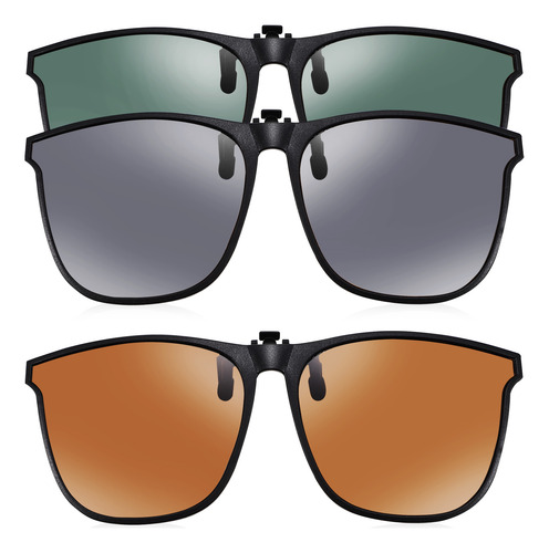 3 Pares De Gafas De Sol Con Clip Y Lentes Polarizadas De Mar