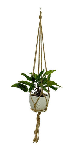 Colgador De Plantas Macramé Simple Café (a)