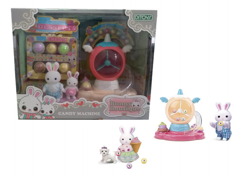 Muñeco Bunny Boutique Candy Machine C/accesorios Ditoys 2552
