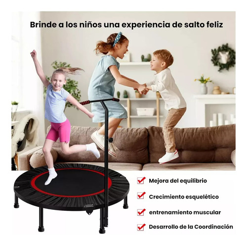 Trampolín Para Ejercicio Fitness Con Barra Brincolín