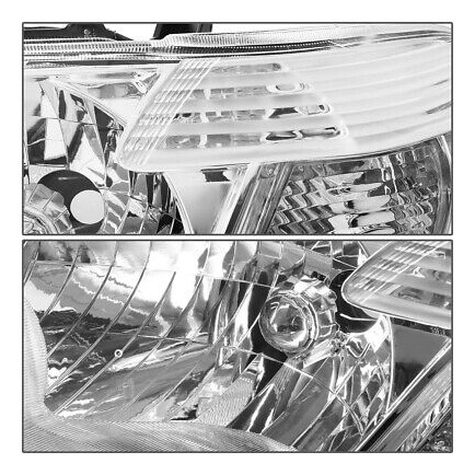 Chrome Housing Amber Side Headlight+6000k Hid Led Pair F Oad