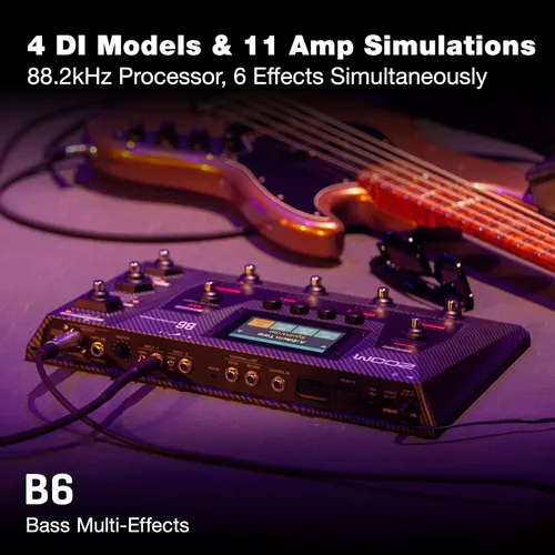 ベース ZOOM B6 Bass Multi-Effects Processor Zoom B6 Bass Multi-effects Processor With 100+ | Parcelamento sem