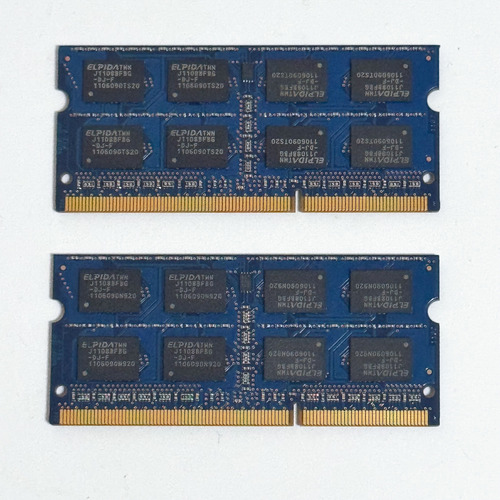 Kit 2 Unidades Memória Ram Elpida 2gb Pc3-10600s