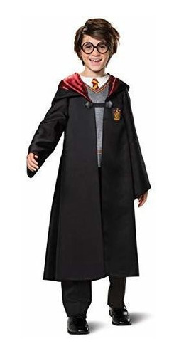 Disfraz Harry Potter Para Niños, Talla Mediana (7-8), Negro Y Rojo