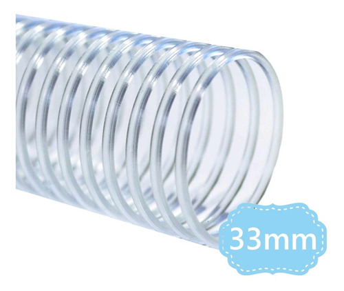Imagen 1 de 3 de Espirales Pvc Plastic 33mm X 20uni Espiraladora Encuadernado