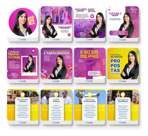 + De 40 Artes Editáveis Canva Política ,eleições