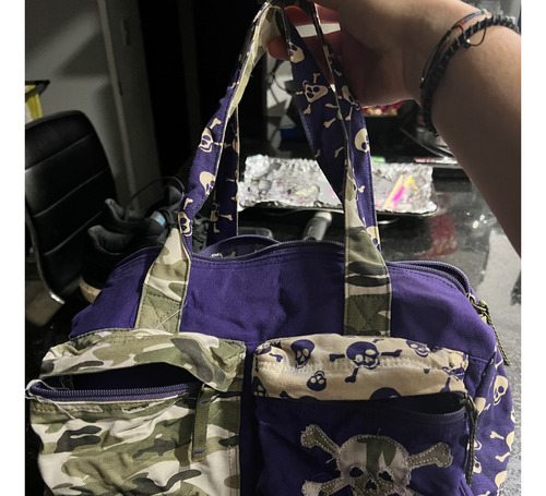 Bolsa Reebok Con Calavera Y Camuflaje