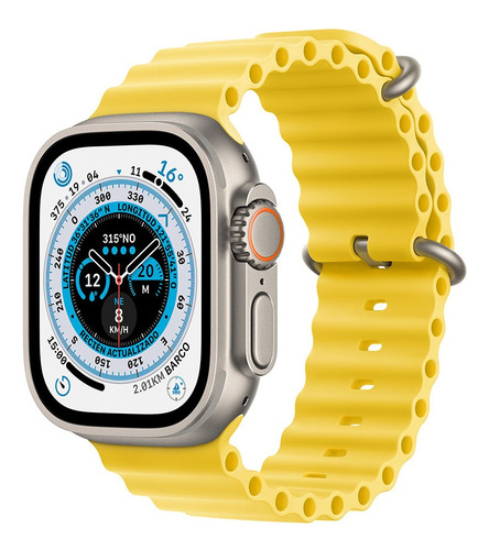 Apple Watch Ultra GPS + Celular - Caja de titanio 49 mm - Correa Ocean amarilla