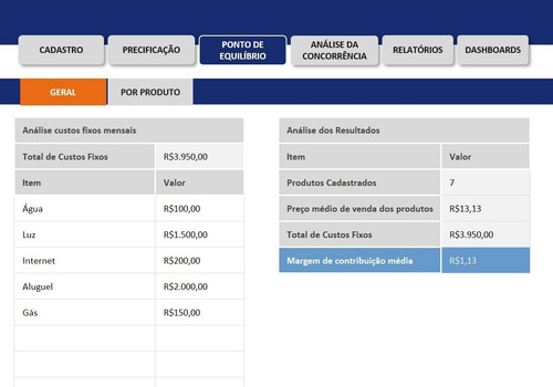 Imagem 5 de 6 de Planilha Formação De Preços Para Produtos Completa Em Exc