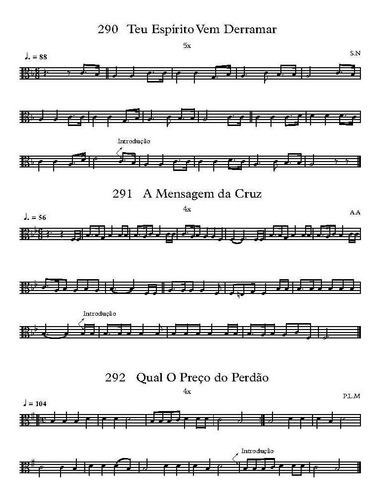 Harpa Cristã Instrumentos Viola De Arco Em Dó Clave De Dó Voz Tenor