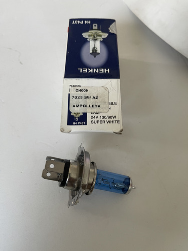 Ampolleta Bombilla Halógena 24v 130/90w Henkel Azul H4 P43t