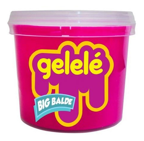 Slime Big Balde 1,5 Kg Tradicional Rosa Gelelé