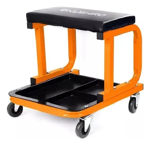 Asiento Banquito Con Ruedas Porta Herramientas Kushiro