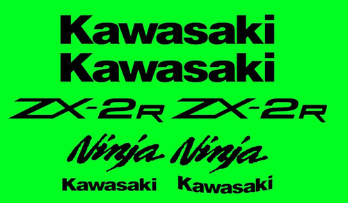 Kit Adesivo Faixa Para Kawasaki Ninja 250r Zx-2r 13392 Cor Preto