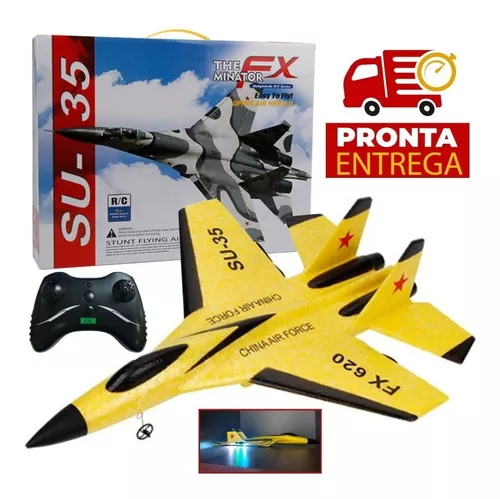 Aeromodelo completo avião de controle remoto - Hobbies e coleções