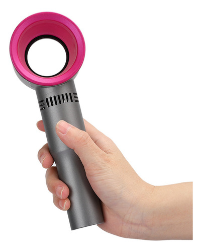 Ventilador Recargable Rosa Sin Aspas, Mini Portátil Usb