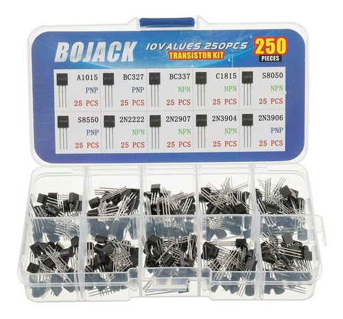 Bojack 10 Values 250 Pcs A1015 Bc327 Bc337 C1815 S8050 S8...