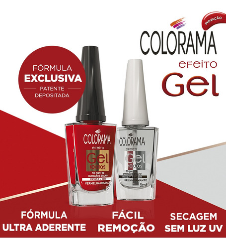 Esmalte Efeito Gel Chocolate Não Engorda 8ml Colorama Chocolate Não Engorda