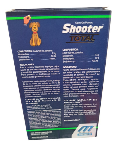 Desparasitante Doble Interno Y Externo Perro 25 A 40 Kilos