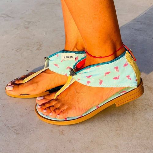 Sandalias Te Para Tres De Diseño Modelos Exclusivos Turquesa