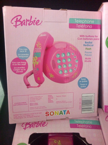 Barbie Telefono Original Y Funcional, En 12 Verdes Por Unida