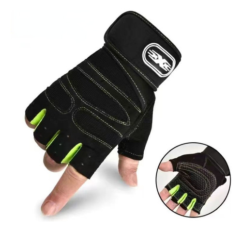 Guantes Medio Dedo Antideslizante Bicicleta Para Gym Unisex