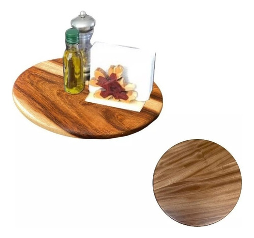 Tabla Lazy Susan Giratoria Madera Parota P/mesa 90cm Kamaná