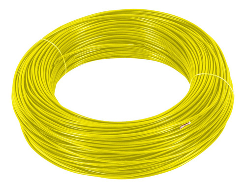 Rolo Fio Elétrico Cabo Extra Flexível 1,00mm 16 Awg 100mts Cobertura Amarelo