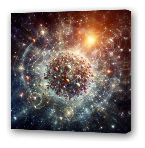 Cuadro 45x45cm Atomos Cosmos Universo Quimica Ciencia