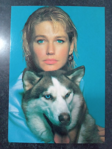 Foto Cartao Xuxa Com Husky Rjhm (Usado)