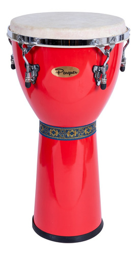 Djembe Parquer Custom Madera Rojo Parche Sintetico Cuota