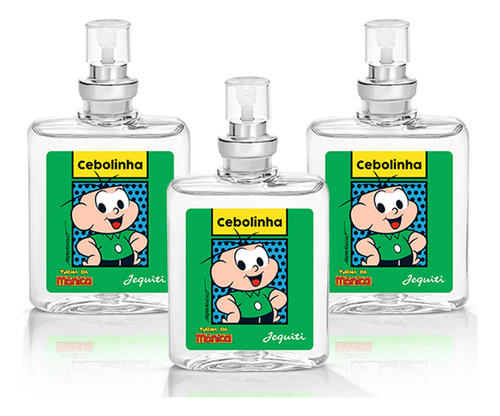 3 Perfume Colônia Miniatura Cebolinha Turma Da Mônica Jequiti De 25ml Volume Da Unidade 25 Ml