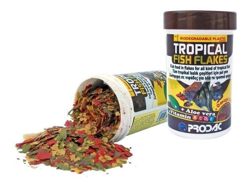 Alimento Para Peces Tropicales Comunitarios Fish Flakes Escamas Prodac 20 Gramos 