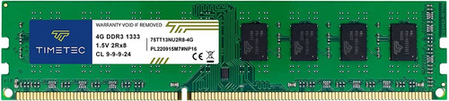 Timetec 4 Gb, Ddr3, 1333 Mhz, Pc3-10600 Sin Ecc, Udimm De 24