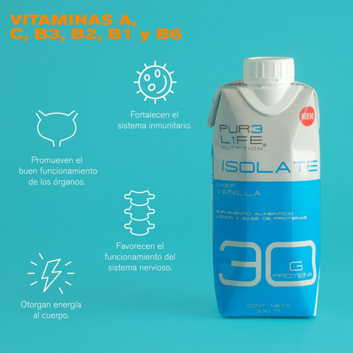 Pure Life Proteina Lista Para Beber | 100% Whey Protein Iso
