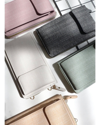Imagen 2 de 4 de Billetera Phone Bag Porta Celular Bandolera Correa Regulable