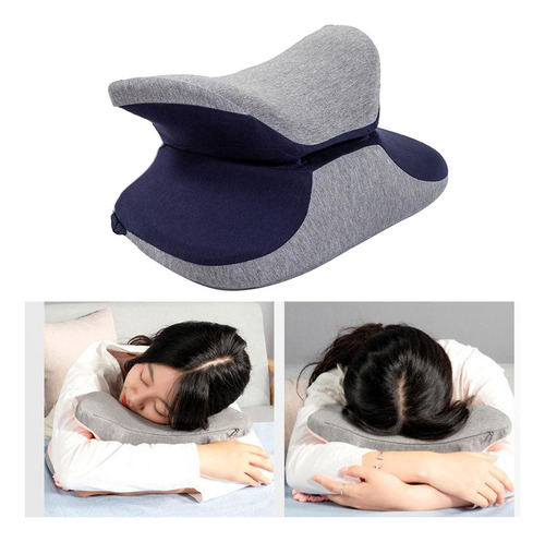 Almohada De Siesta Almohada De Cuello Trasero Azul Oscuro
